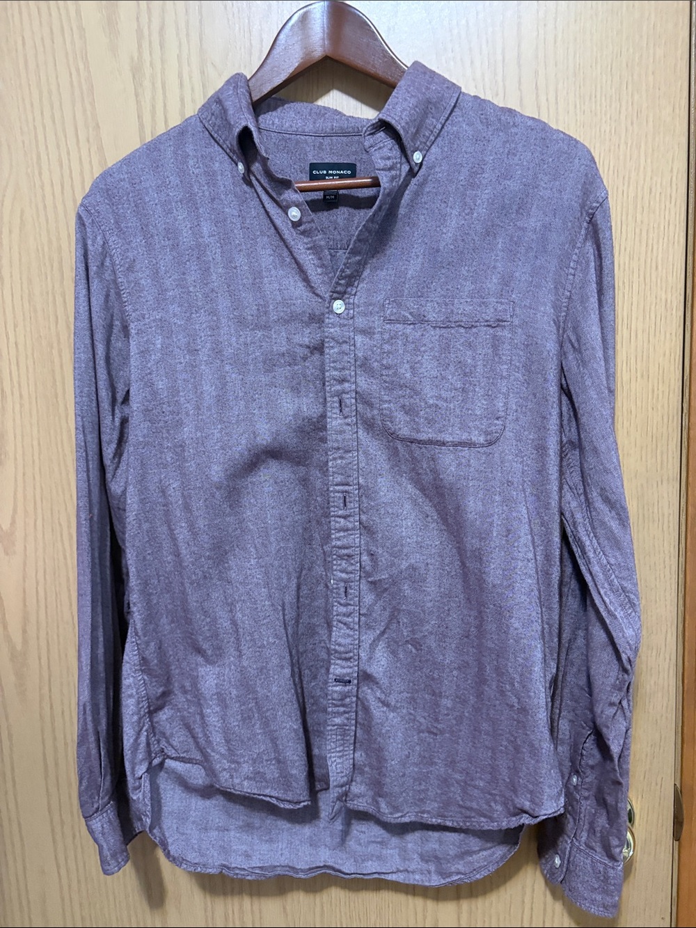 Club Monaco Men's Button-Down Shirt in Dusty Mauve
